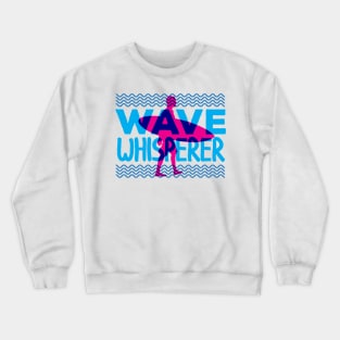 WAVE whisperer retro surfing overprint style Crewneck Sweatshirt